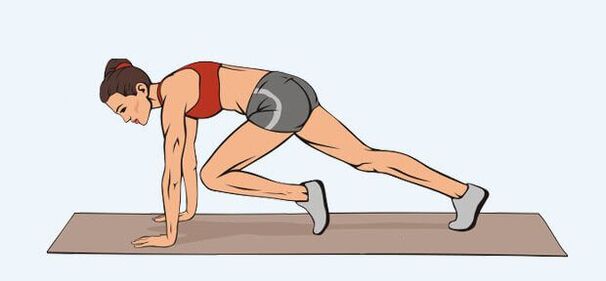 ćwiczenie unoszenia kolan